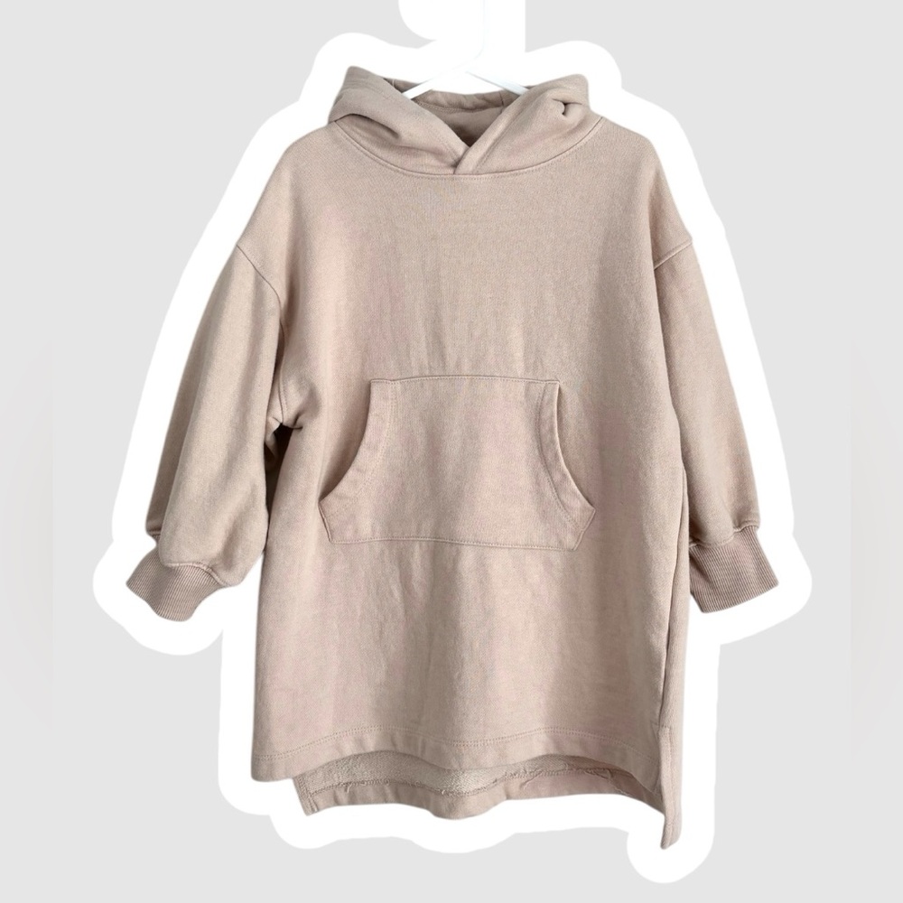 VGUC Zara Casual Beige Hoodie with Front Pocket